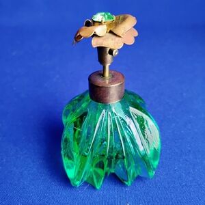 VintagePerfume Bottle with Floral Top